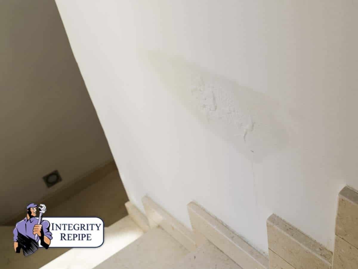 A water puddle in the wall, a consequence of a water leak in Chula Vista, CA.